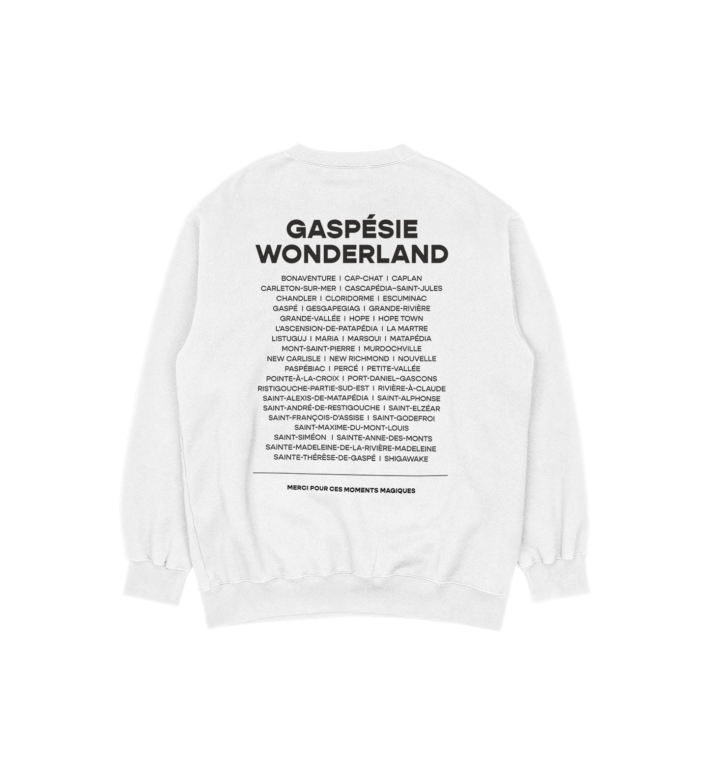 Sweat-shirt Grande-Rivière Wonderland, couleur blanc, vue de dos
