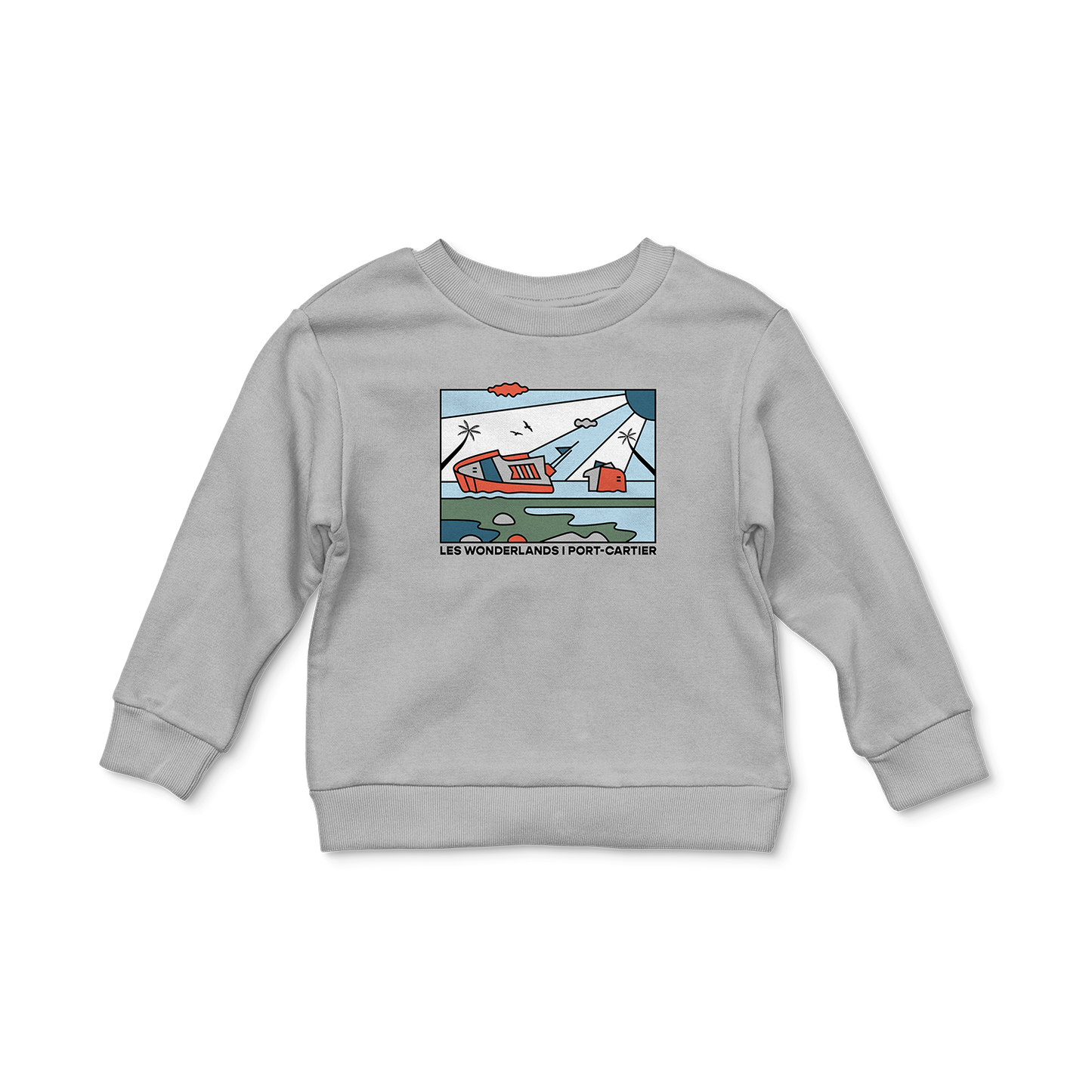 Sweat-shirt enfant Port-Cartier, couleur gris