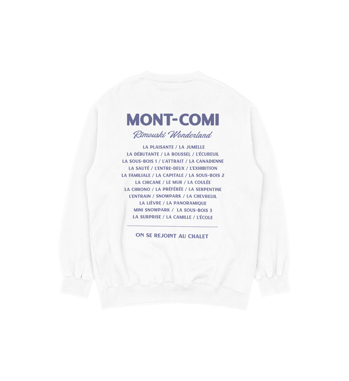 Sweat-shirt Mont-Comi Wonderland, couleur blanc, vue de dos