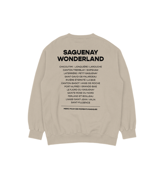 Sweat-shirt Le Fjord Wonderland, couleur sable, vue de dos