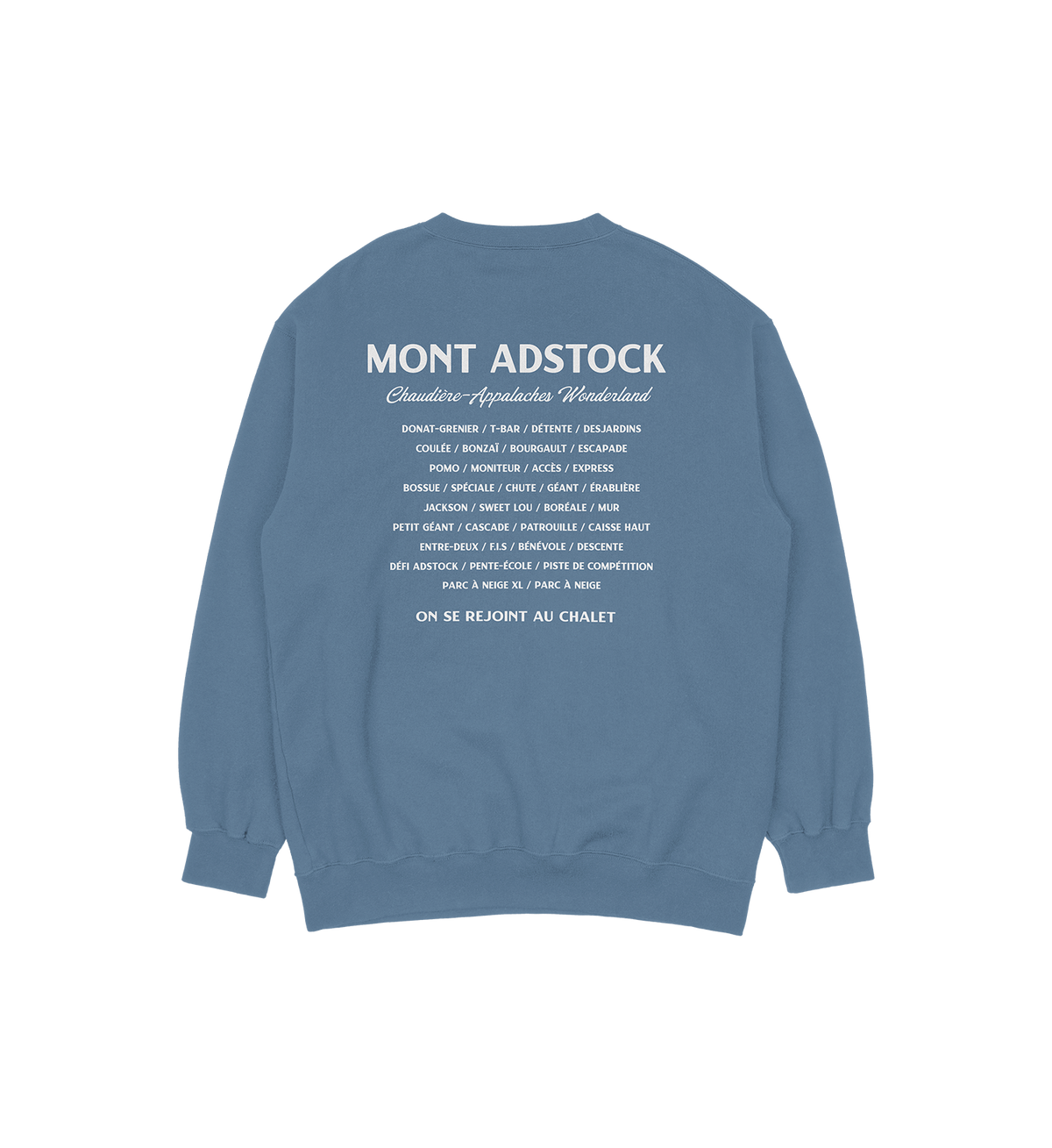 Sweat-shirt Mont Adstock Wonderland, couleur indigo, vue de dos