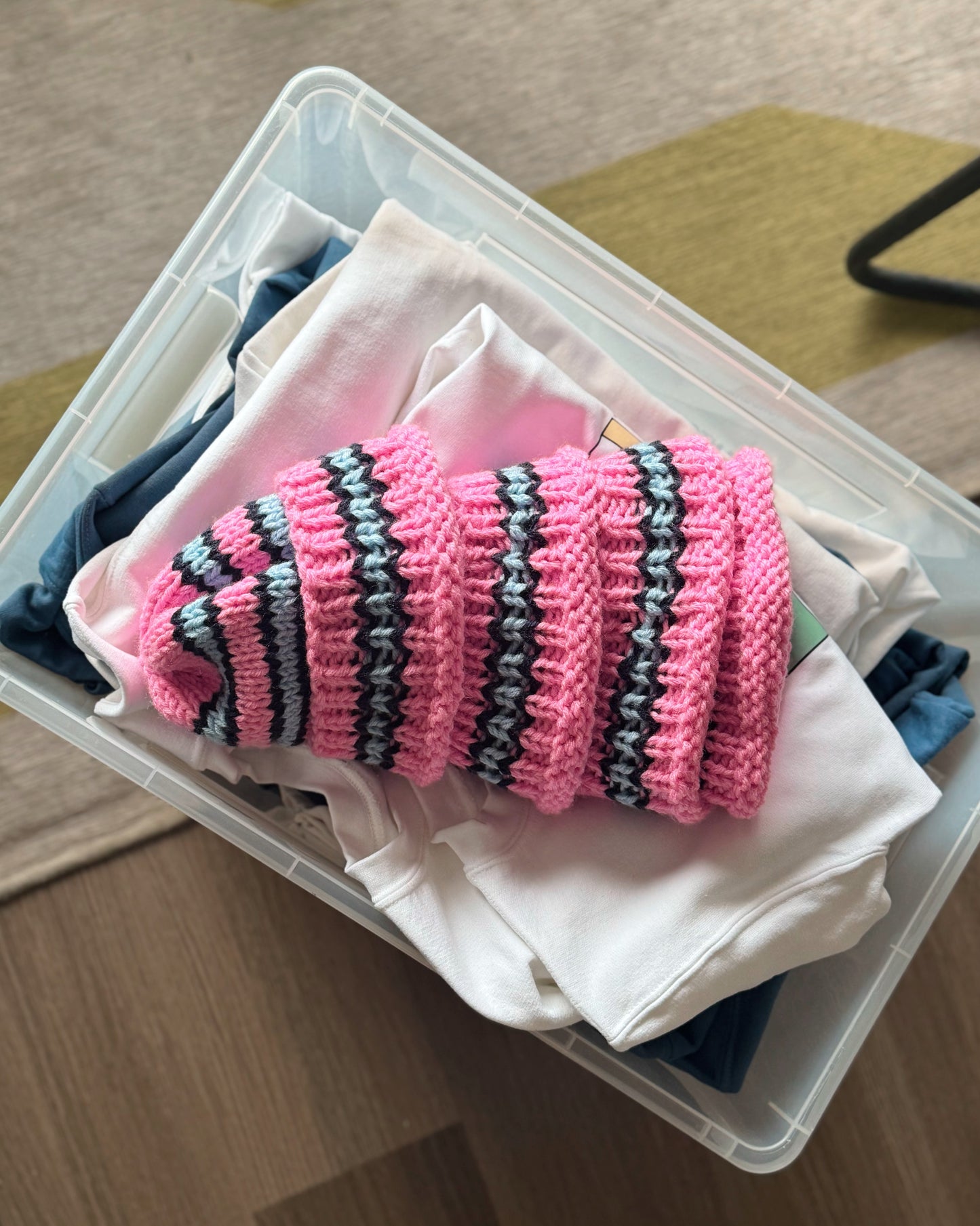 Tuque en laine fait main