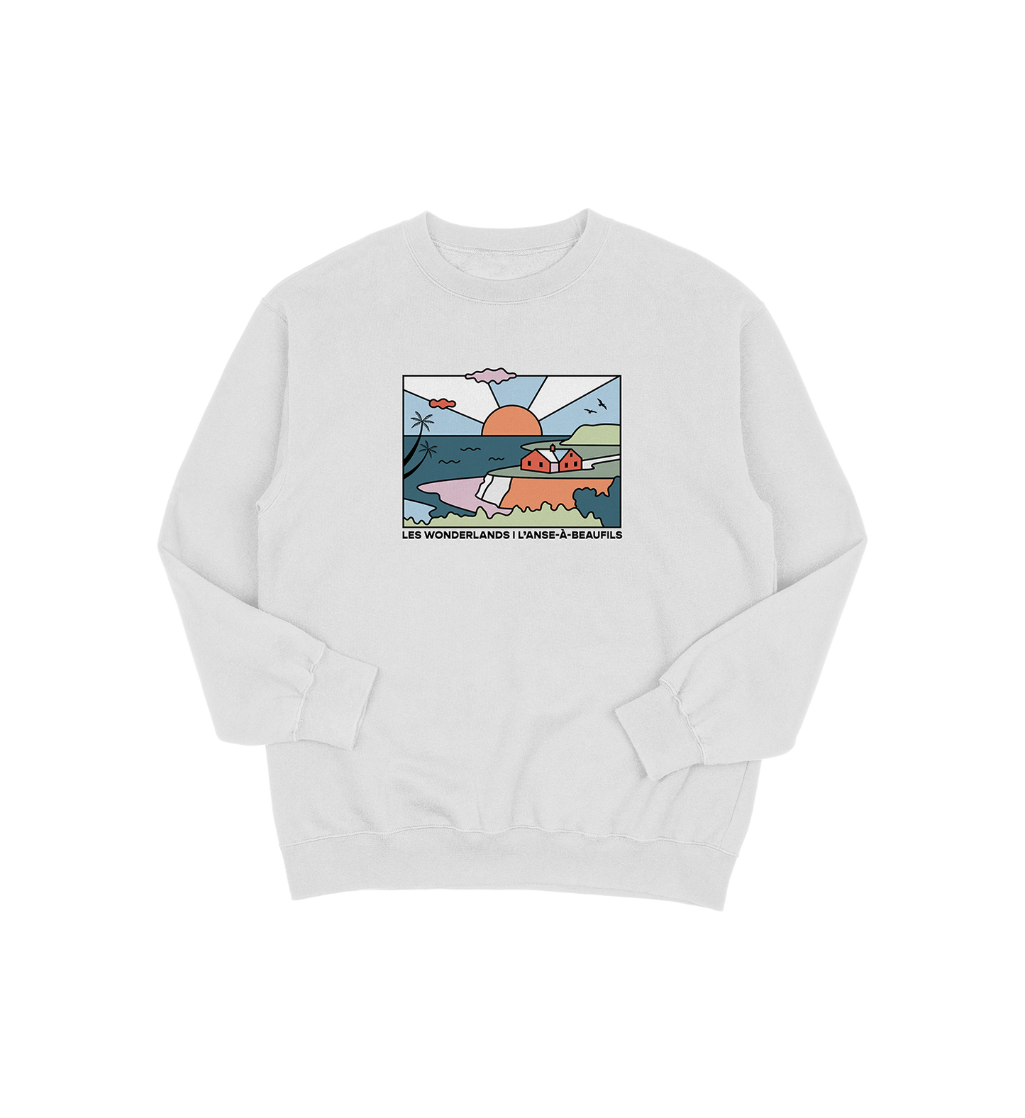 Sweat-shirt L'Anse-à-Beaufils Wonderland, couleur gris, vue de face