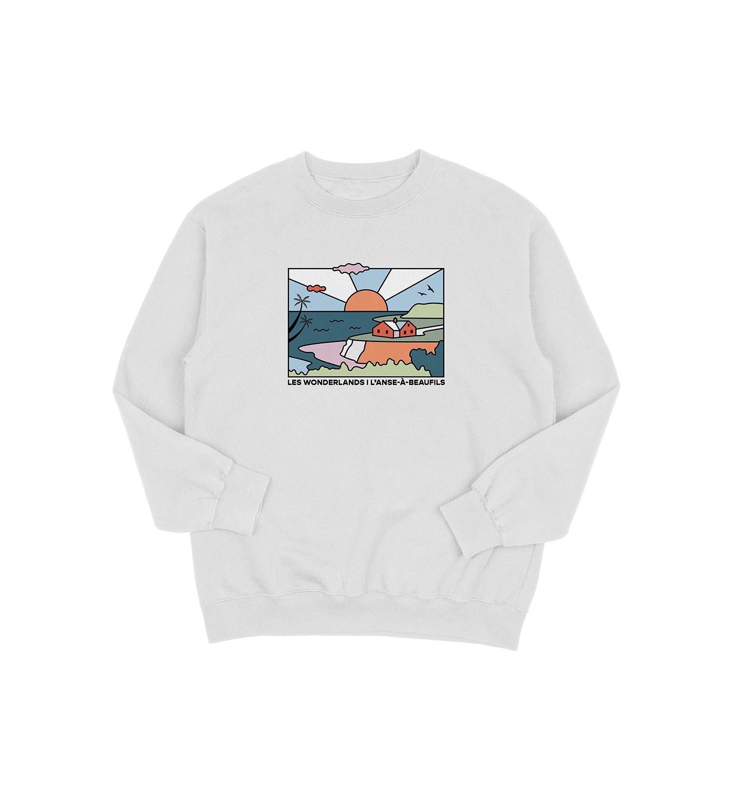 Sweat-shirt L'Anse-à-Beaufils Wonderland, couleur gris, vue de face
