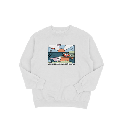 Sweat-shirt L'Anse-à-Beaufils Wonderland, couleur gris, vue de face