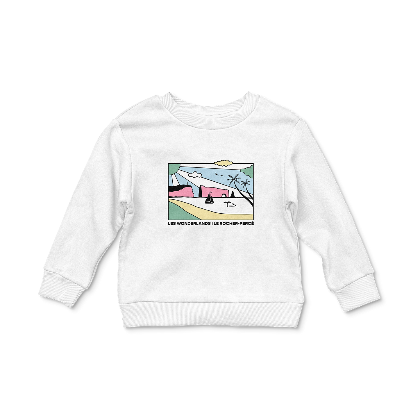 Sweat-shirt enfant Rocher-Percé, couleur blanc