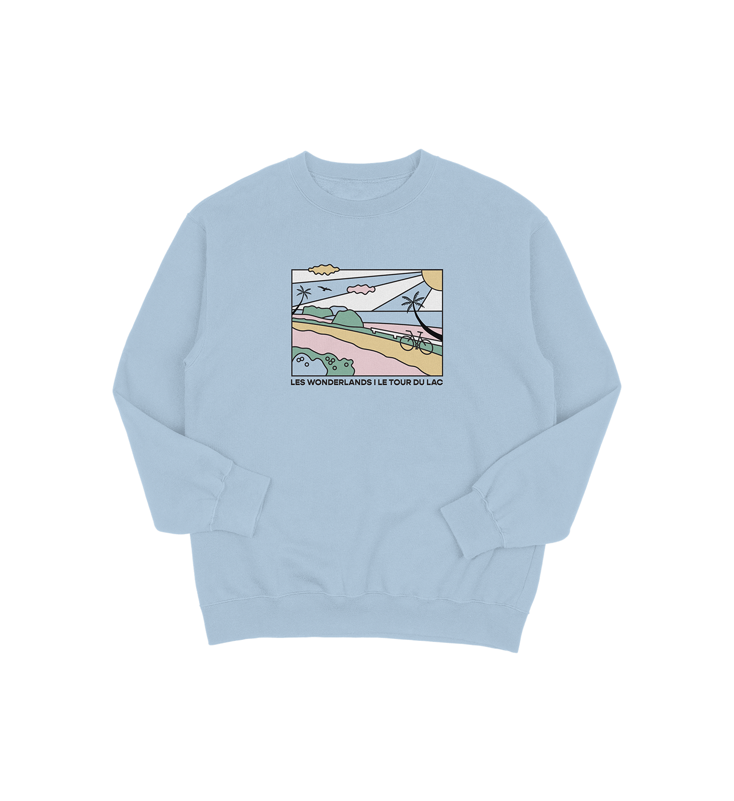 Sweat-shirt Lac-Saint-Jean Wonderland, couleur bleu, vue de face