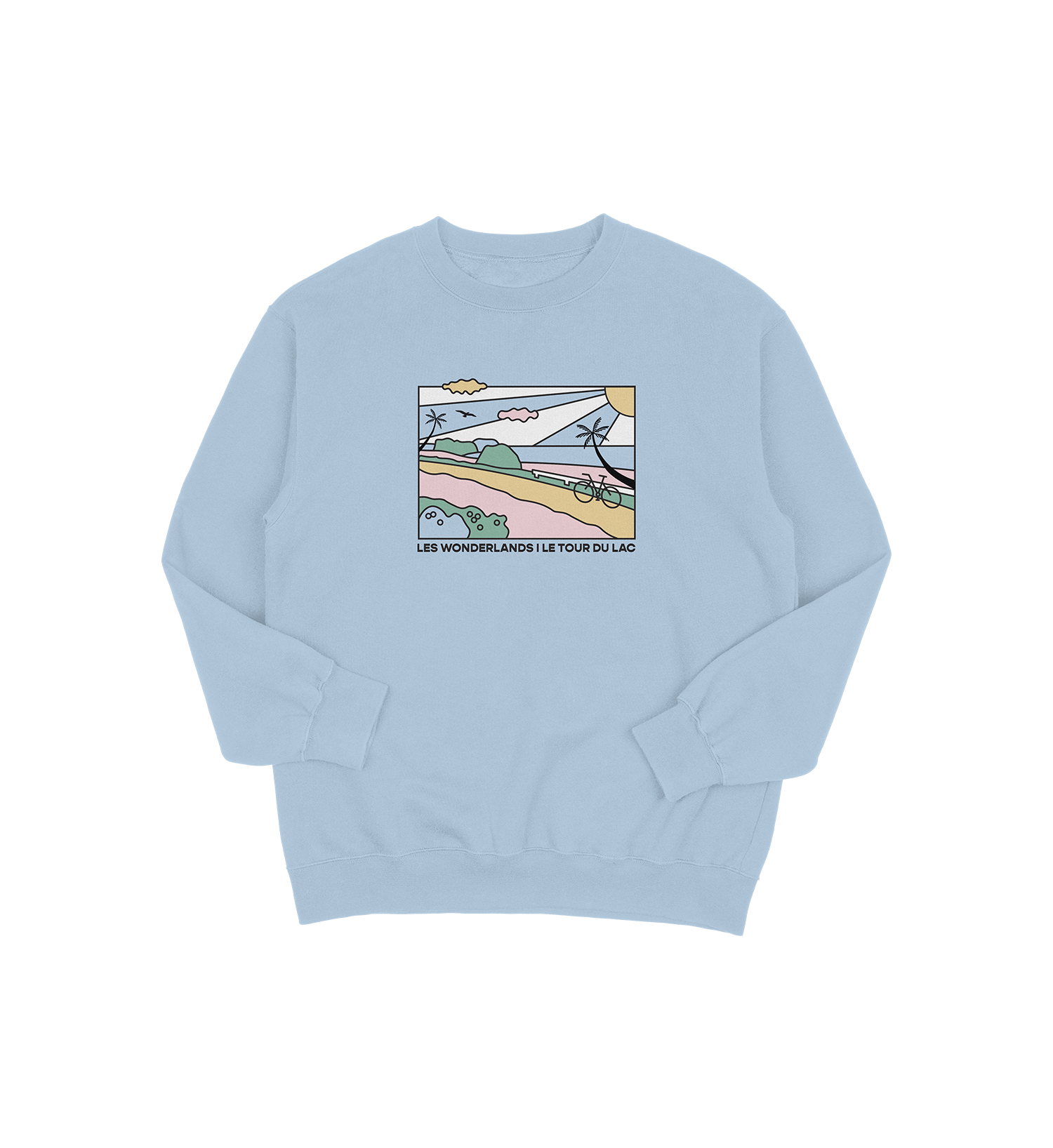 Sweat-shirt Lac-Saint-Jean Wonderland, couleur bleu, vue de face