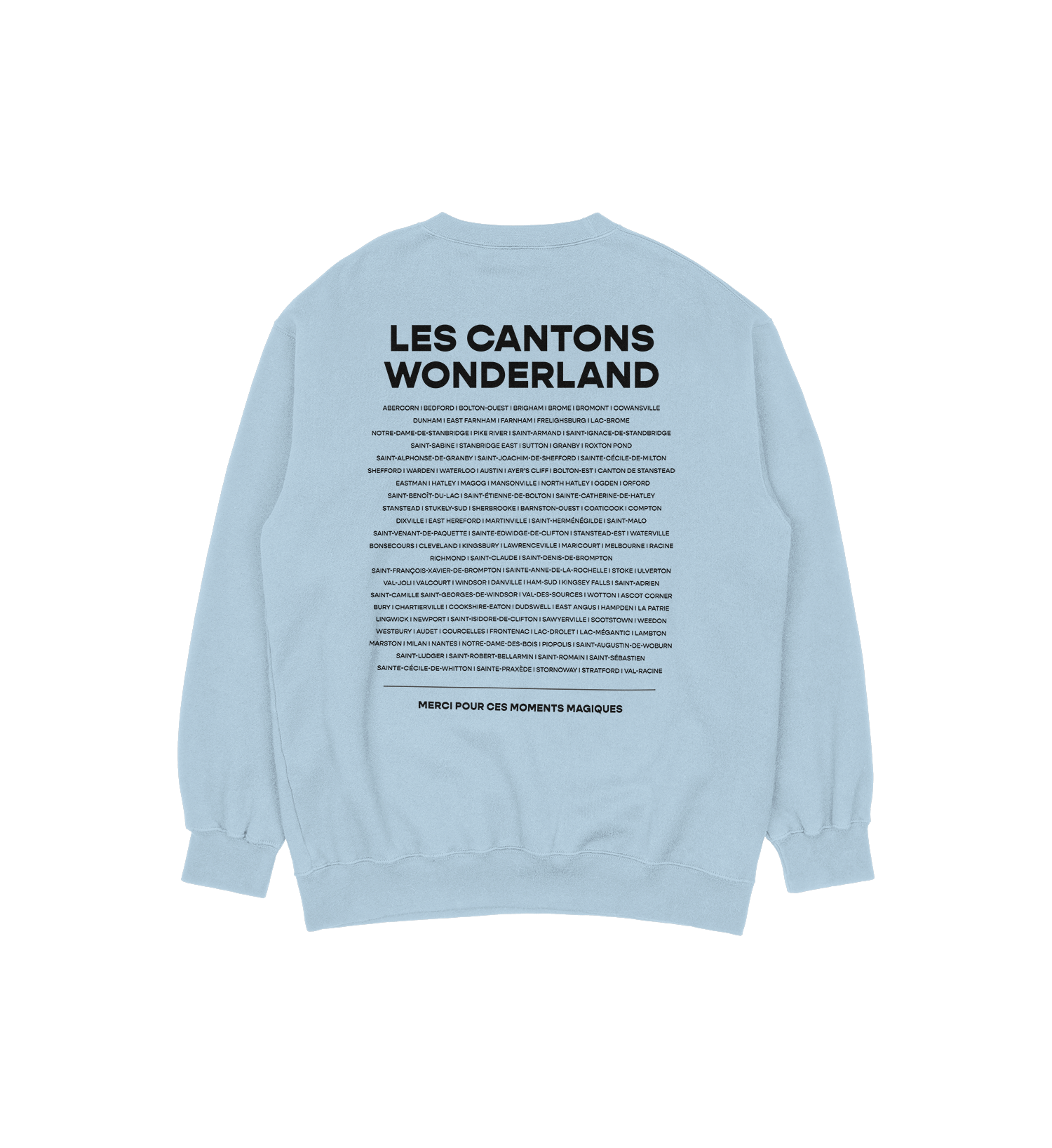 Sweat-shirt Sherbrooke Wonderland, couleur bleu, vue de dos