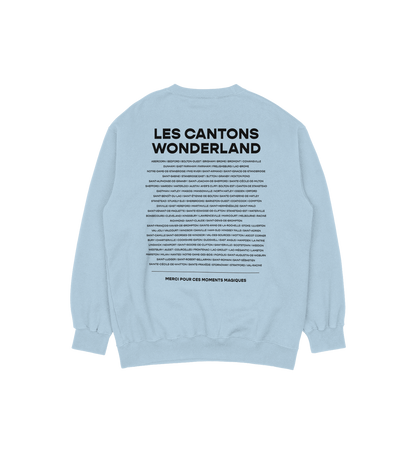 Sweat-shirt Sherbrooke Wonderland, couleur bleu, vue de dos