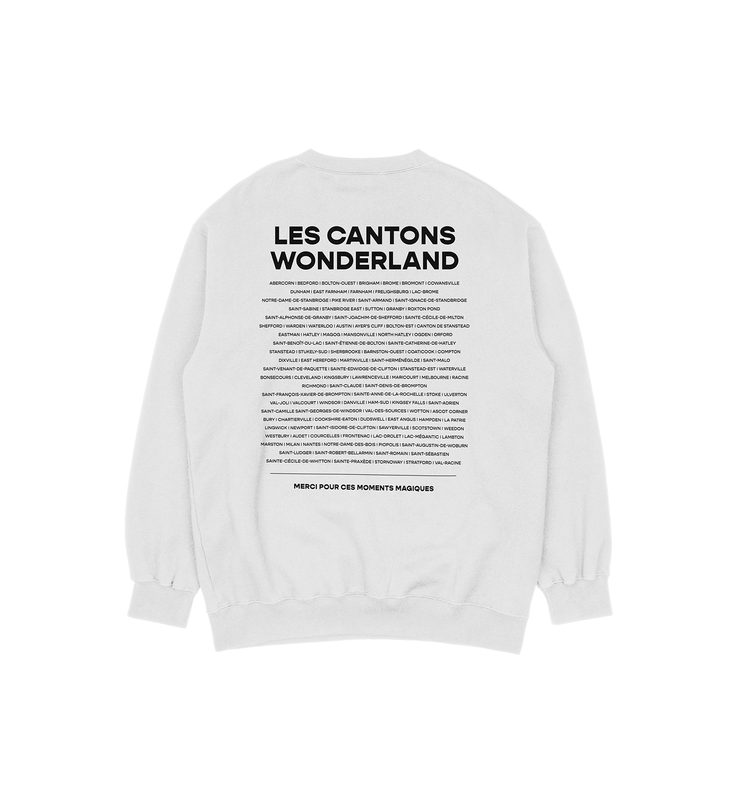 Sweat-shirt Sherbrooke Wonderland, couleur gris, vue de dos
