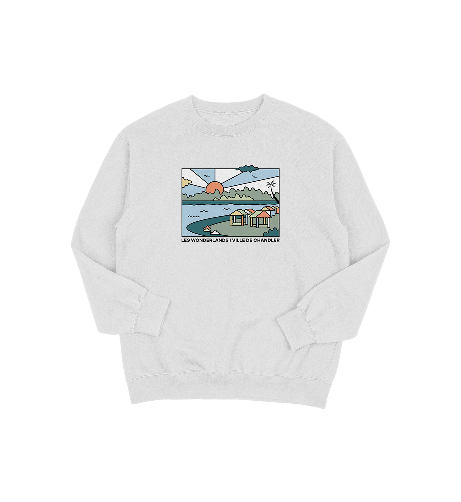 Sweat-shirt Chandler Wonderland, couleur gris, vue de face