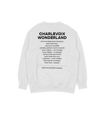 Sweat-shirt Baie-Saint-Paul Wonderland, couleur gris, vue de dos