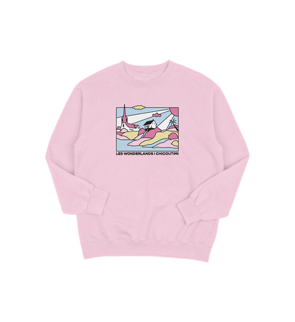 Sweat-shirt Chicoutimi Wonderland, couleur rose, vue de face
