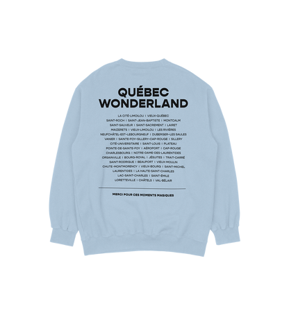 Sweat-shirt La Chute-Montmorency Wonderland, couleur bleu, vue de dos
