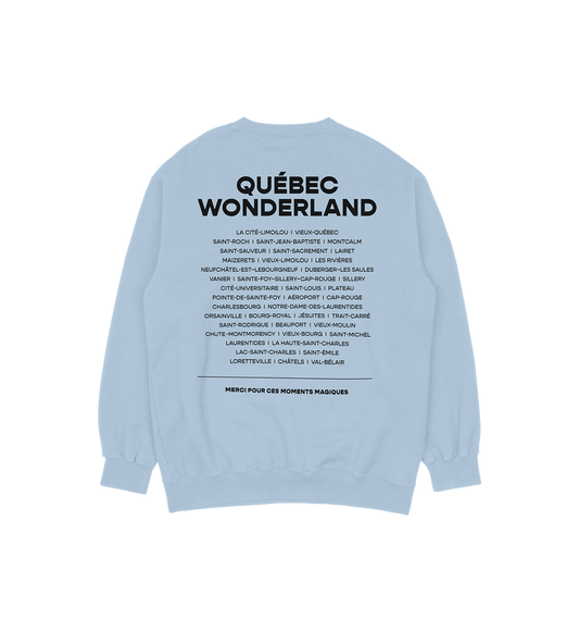 Sweat-shirt La Chute-Montmorency Wonderland, couleur bleu, vue de dos