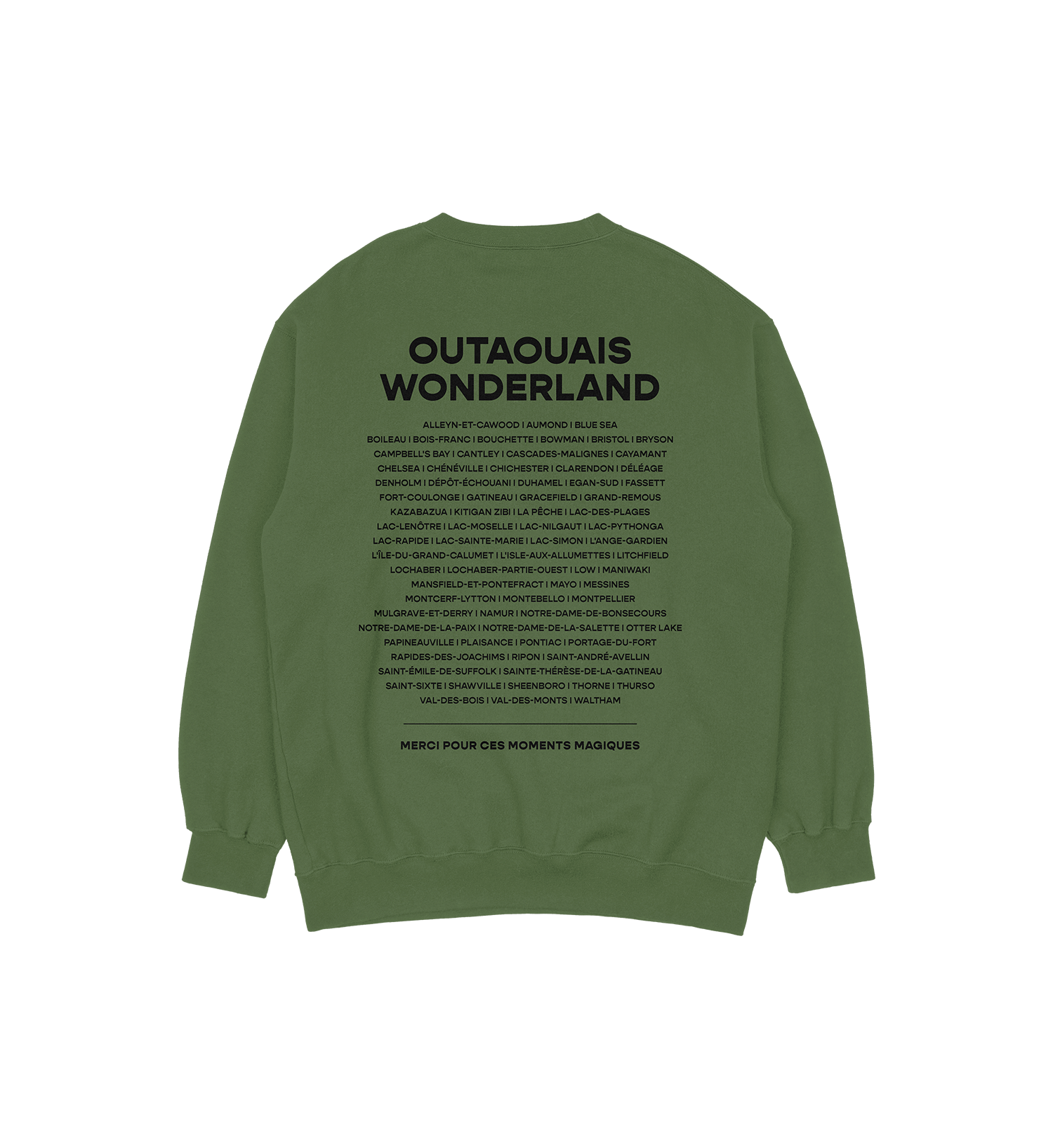 Sweat-shirt Chelsea Wonderland, couleur vert, vue de dos