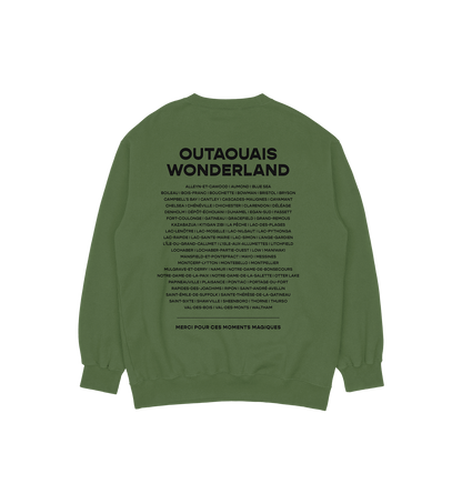 Sweat-shirt Chelsea Wonderland, couleur vert, vue de dos