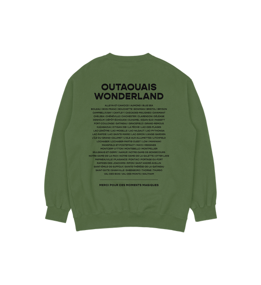 Sweat-shirt Chelsea Wonderland, couleur vert, vue de dos