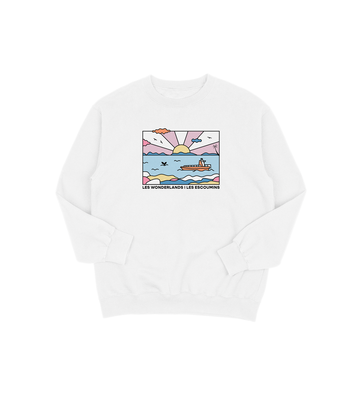 Sweat-shirt Les Escoumins Wonderlands, couleur blanc