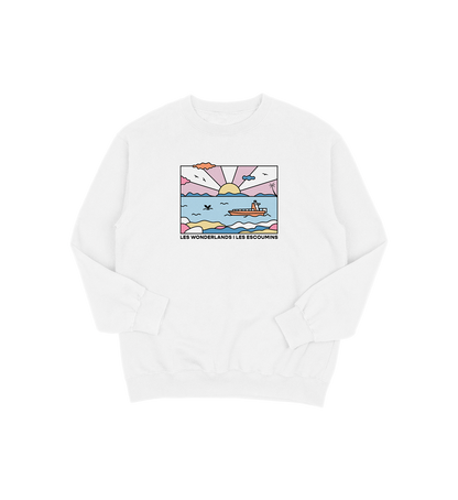Sweat-shirt Les Escoumins Wonderlands, couleur blanc
