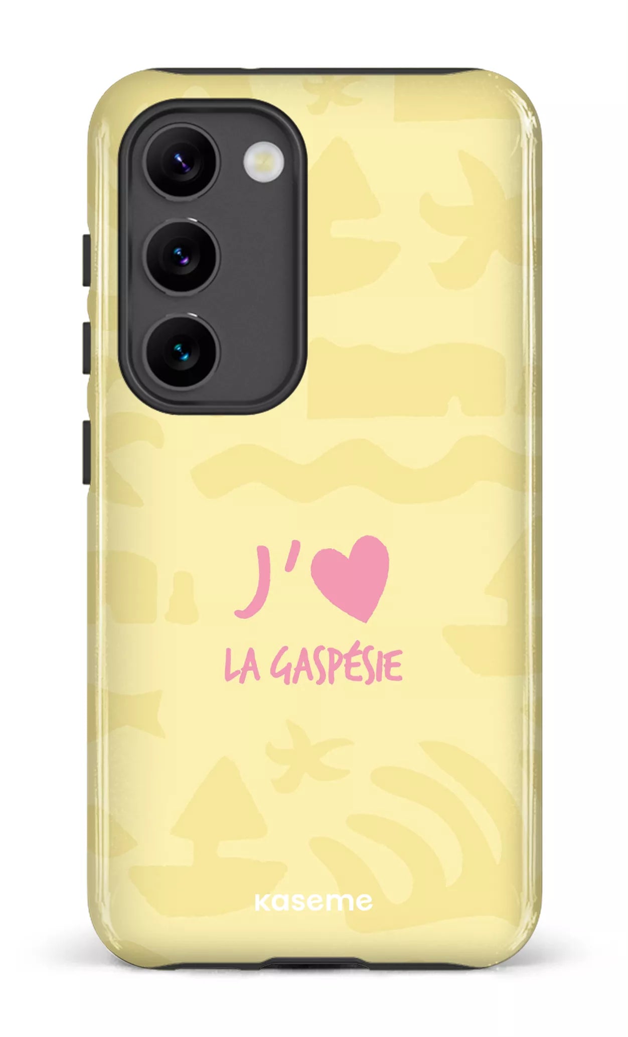 Coque Galaxy S23, étui Tough Gloss, design J'aime la Gaspésie