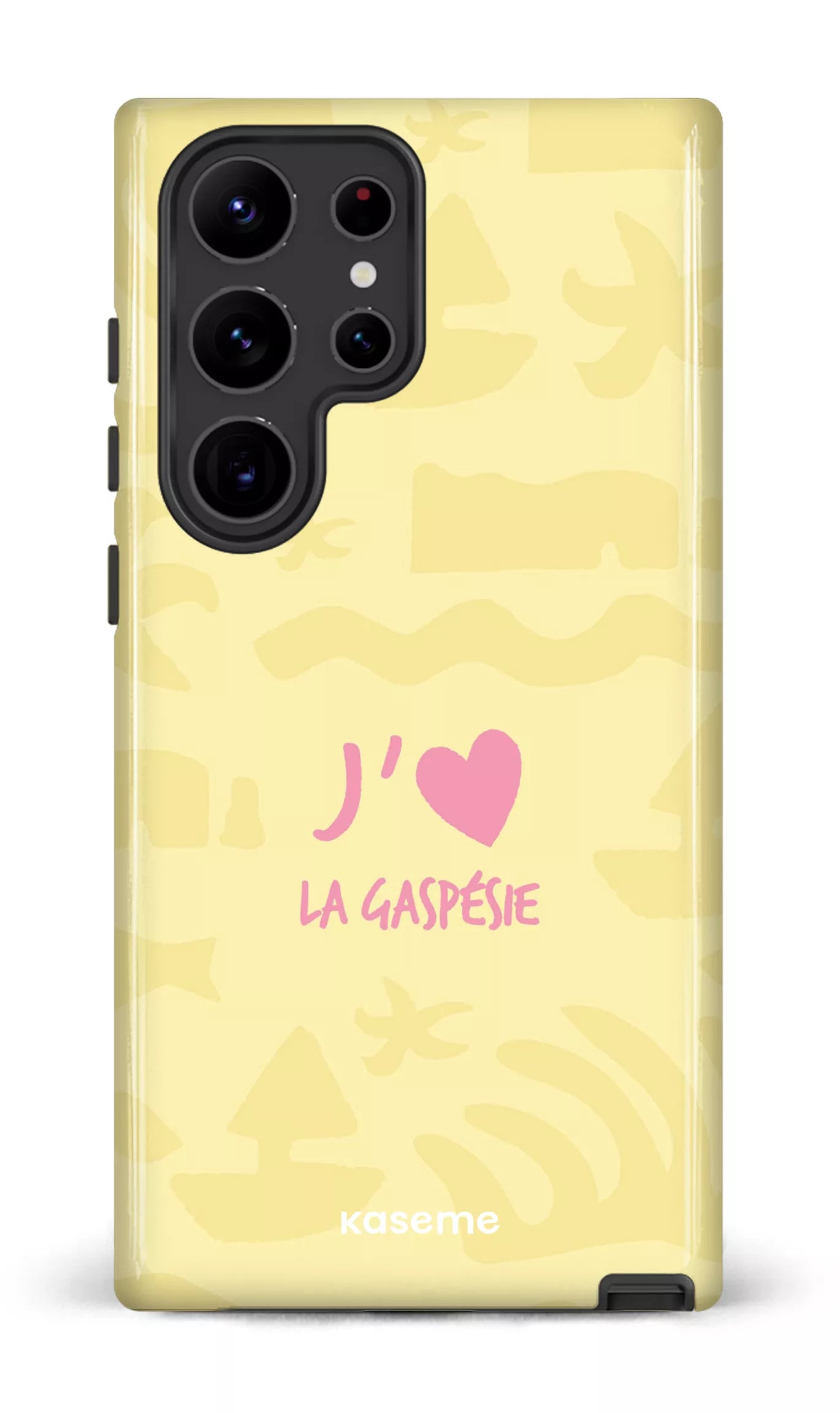 Coque Galaxy S23 Ultra, étui Tough Gloss, design J'aime la Gaspésie