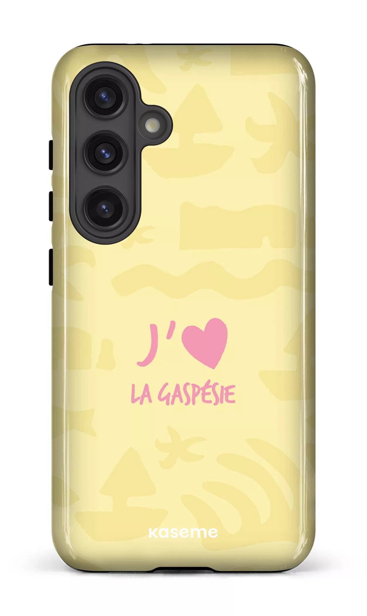 Coque Galaxy S24, étui Tough Gloss, design J'aime la Gaspésie