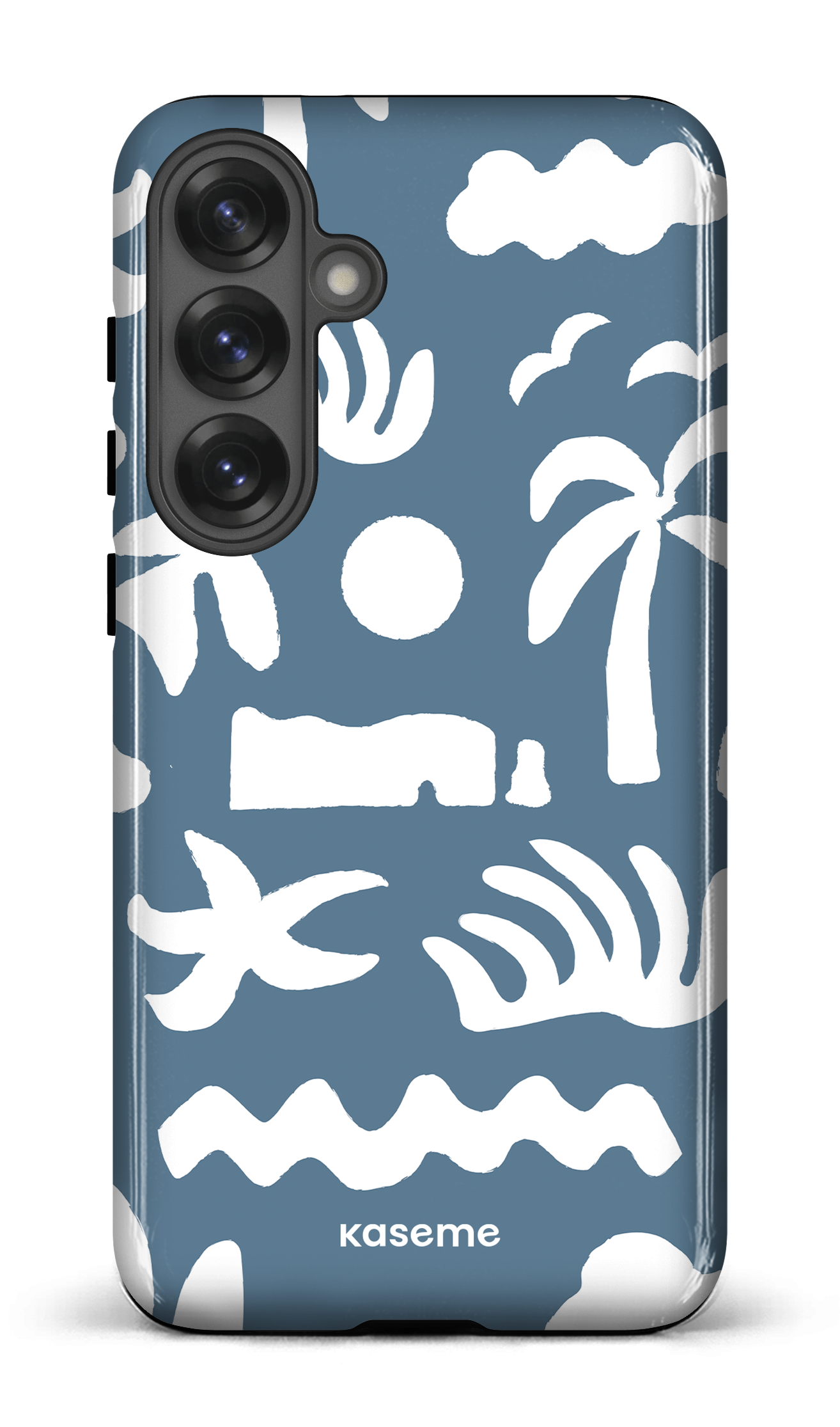 Coque Galaxy S25 Plus, étui Tough Gloss, design KaseMotif Navy