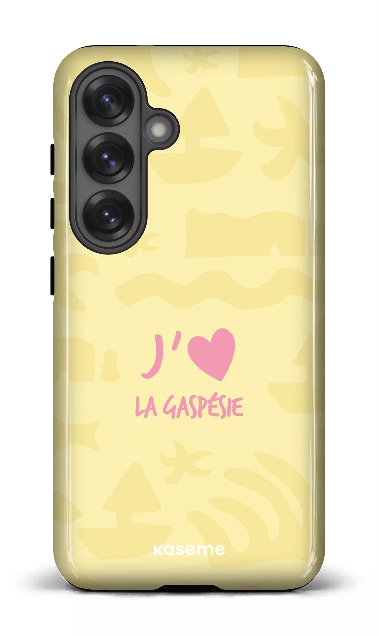 Coque Galaxy S25, étui Tough Gloss, design J'aime la Gaspésie