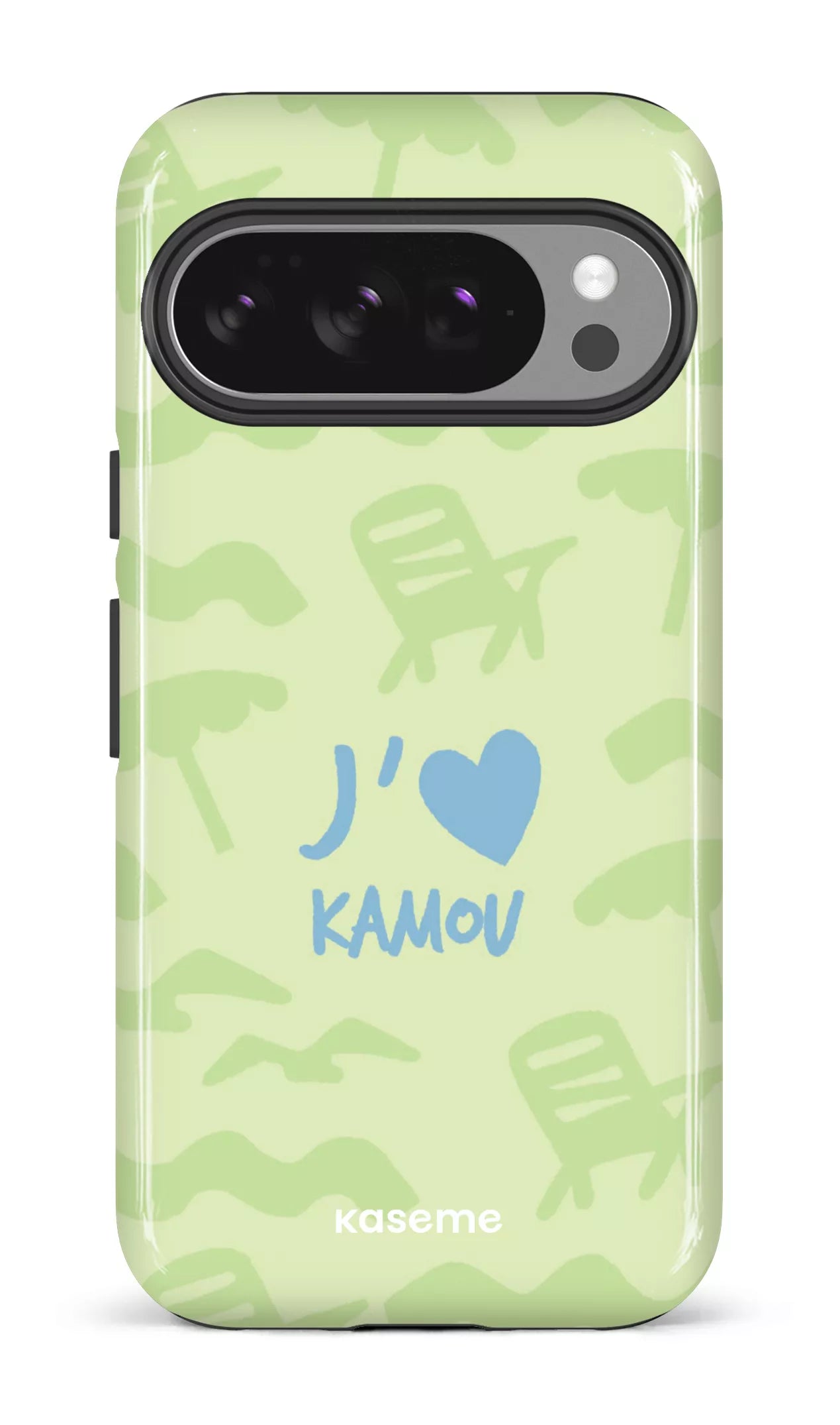 Coque Pixel 10 Pro, étui Impact Gloss, design J'aime Kamou