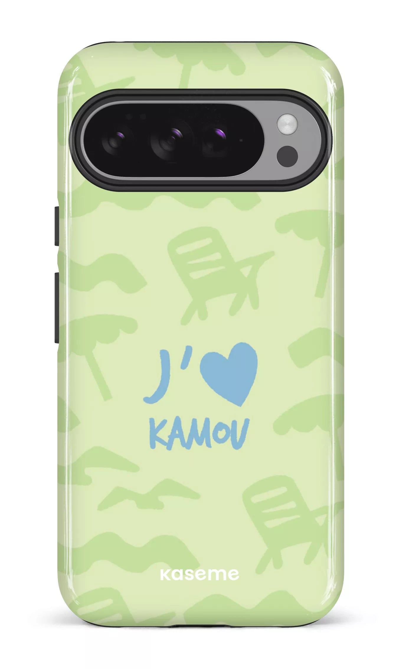 Coque Pixel 10 Pro, étui Impact Gloss, design J'aime Kamou