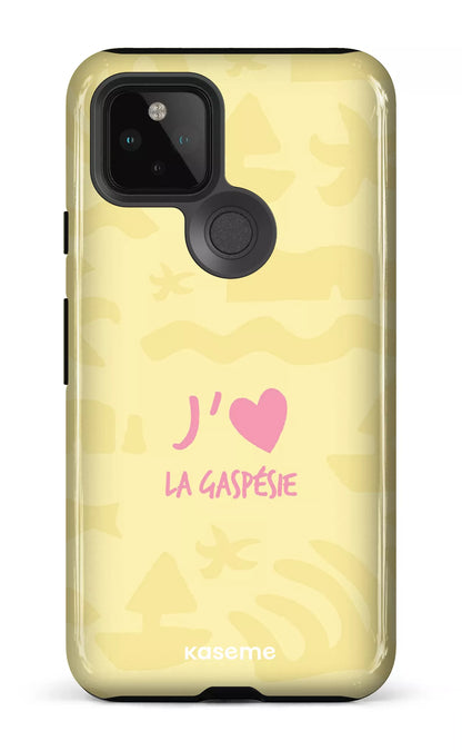 Coque Pixel 5, étui Tough, design J'aime la Gaspésie
