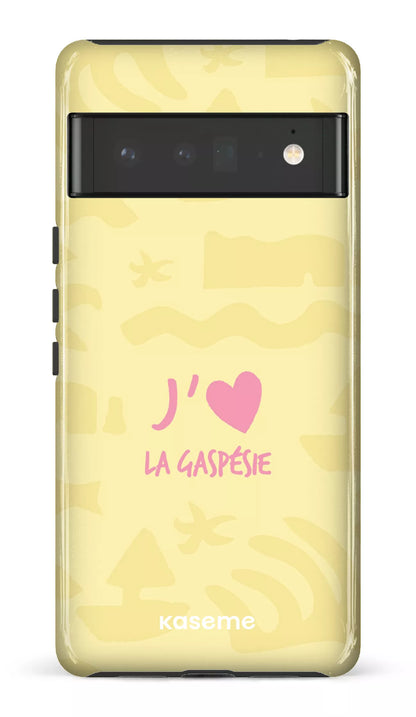 Coque Pixel 6 Pro, étui Tough Gloss, design J'aime la Gaspésie