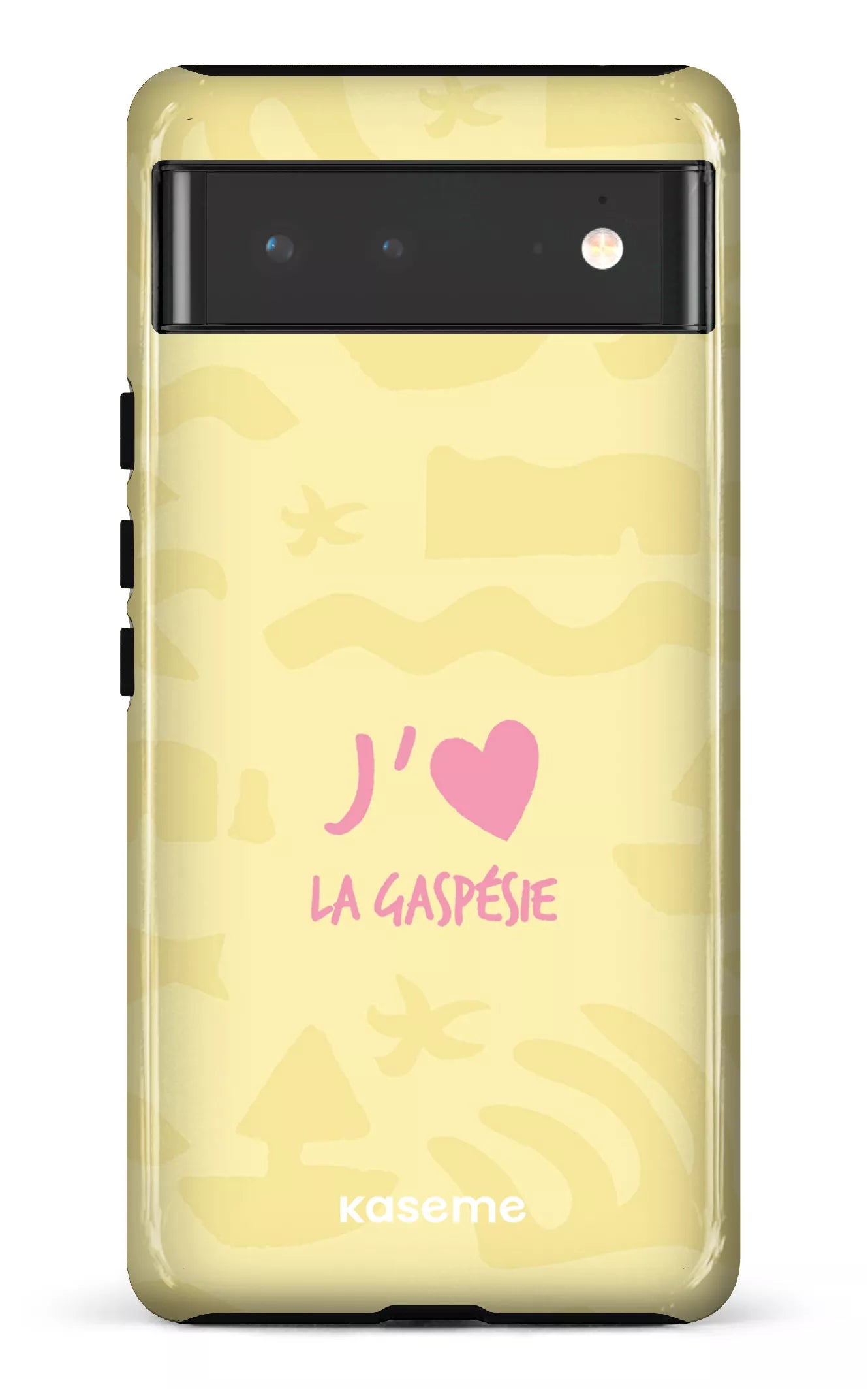 Coque Pixel 6, étui Tough, design J'aime la Gaspésie