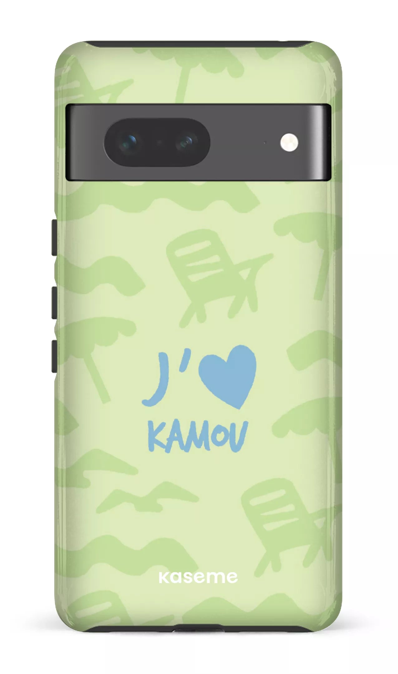 Coque Pixel 7, étui Tough Gloss, design J'aime Kamou