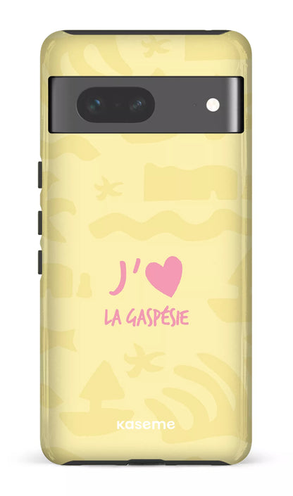 Coque Pixel 7, étui Tough Gloss, design J'aime la Gaspésie