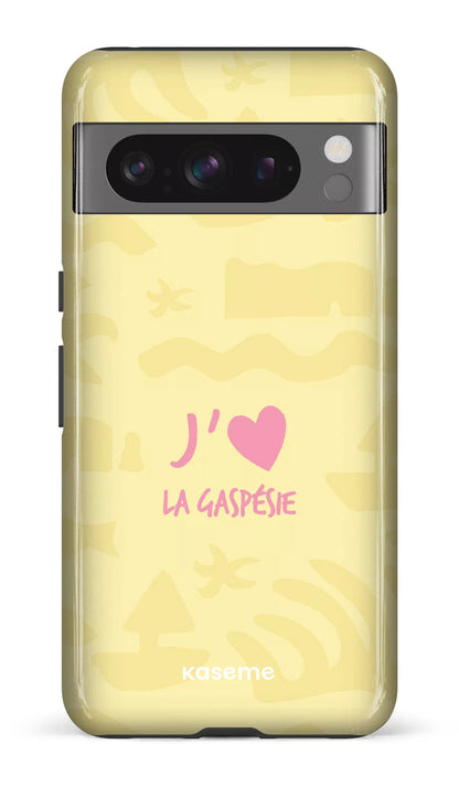 Coque Pixel 8 Pro, étui Tough Gloss, design J'aime la Gaspésie