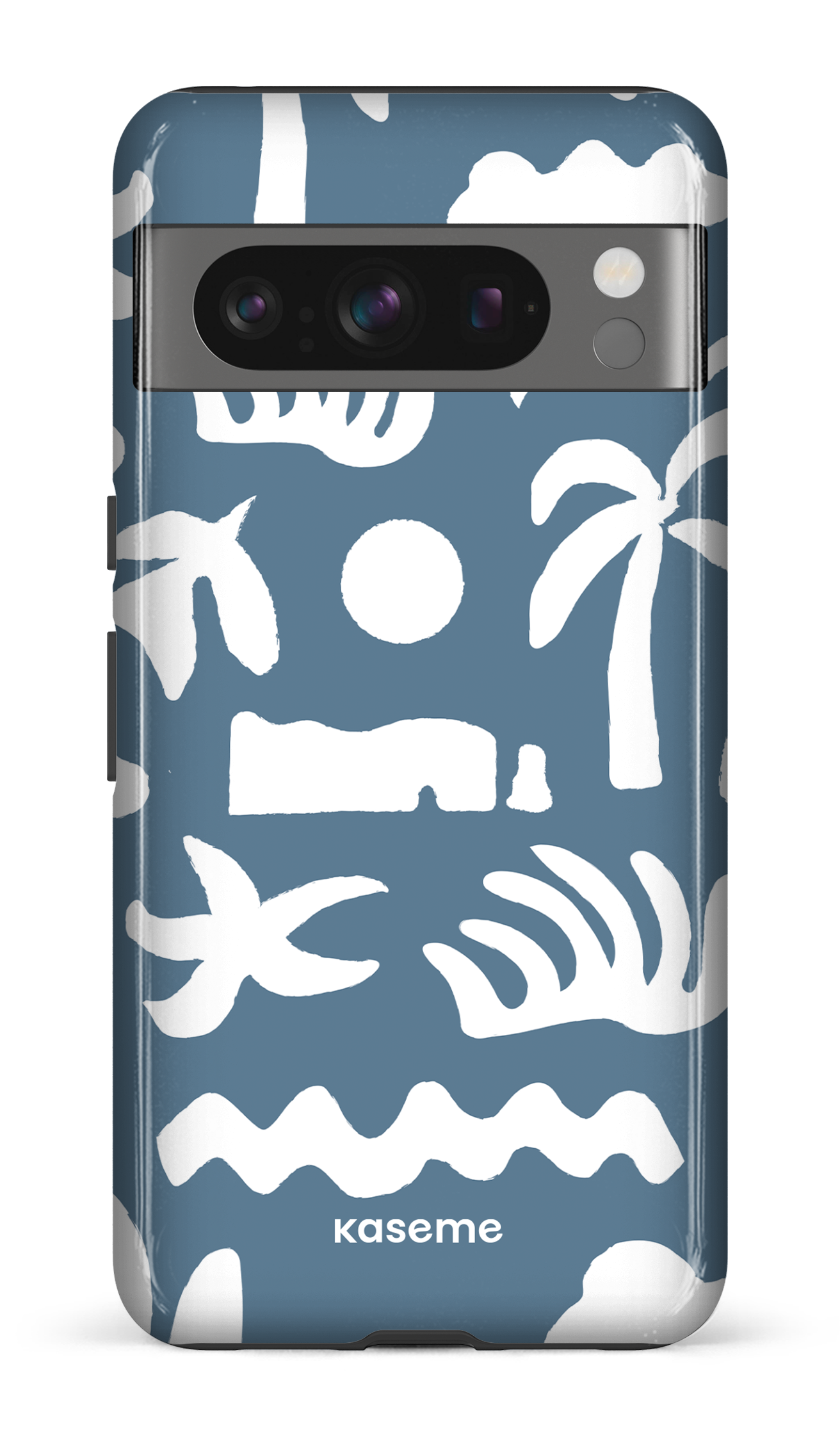 Coque Pixel 8 Pro, étui Tough Gloss, design KaseMotif Navy
