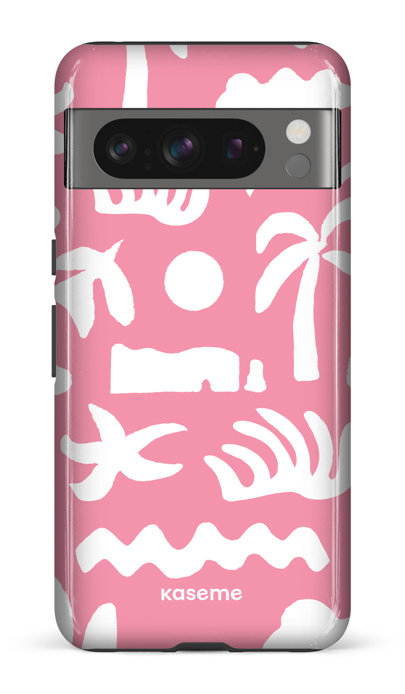 Coque Pixel 8 Pro, étui Tough Gloss, design KaseMotif Rose