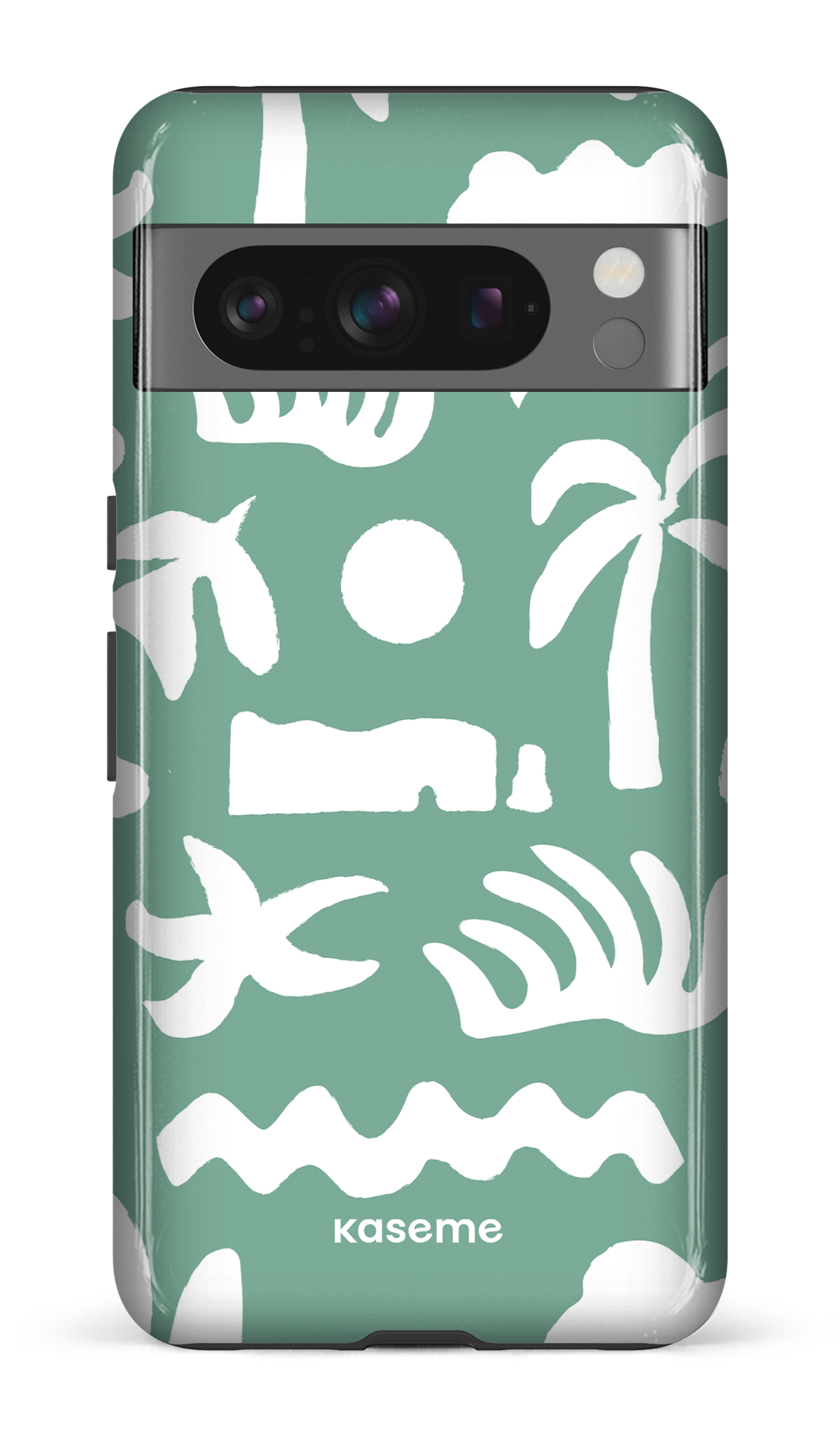 Coque Pixel 8 Pro, étui Tough Gloss, design KaseMotif Vert