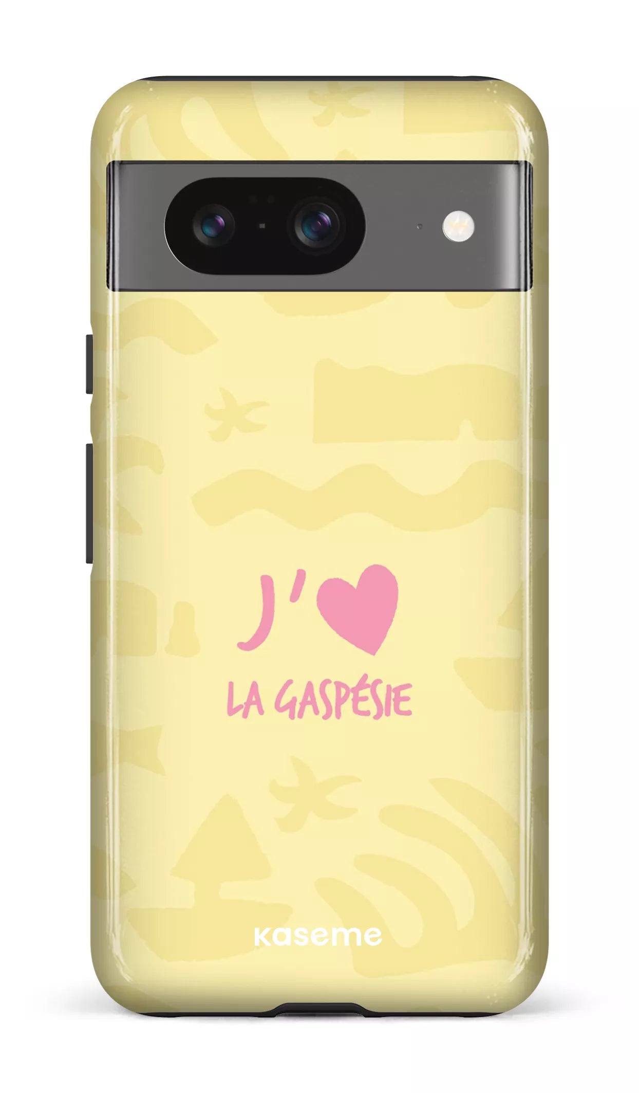 Coque Pixel 8, étui Tough Gloss, design J'aime la Gaspésie
