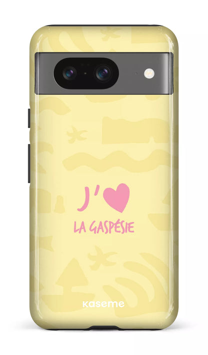 Coque Pixel 8, étui Tough Gloss, design J'aime la Gaspésie