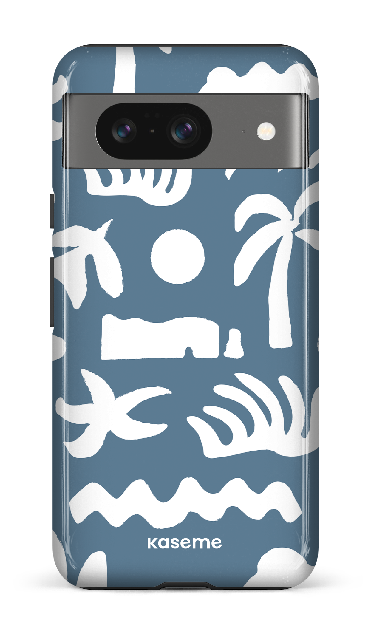 Coque Pixel 8, étui Tough Gloss, design KaseMotif Navy