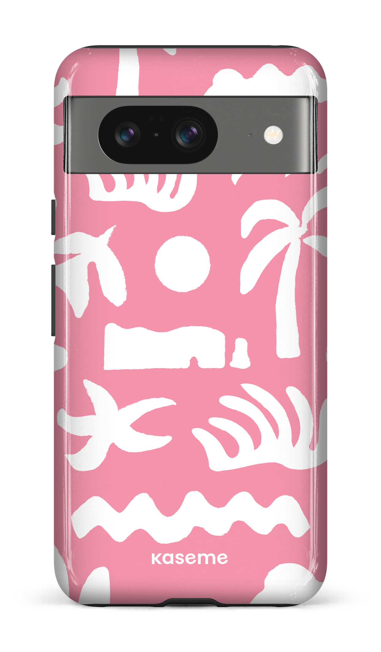 Coque Pixel 8, étui Tough Gloss, design KaseMotif Rose