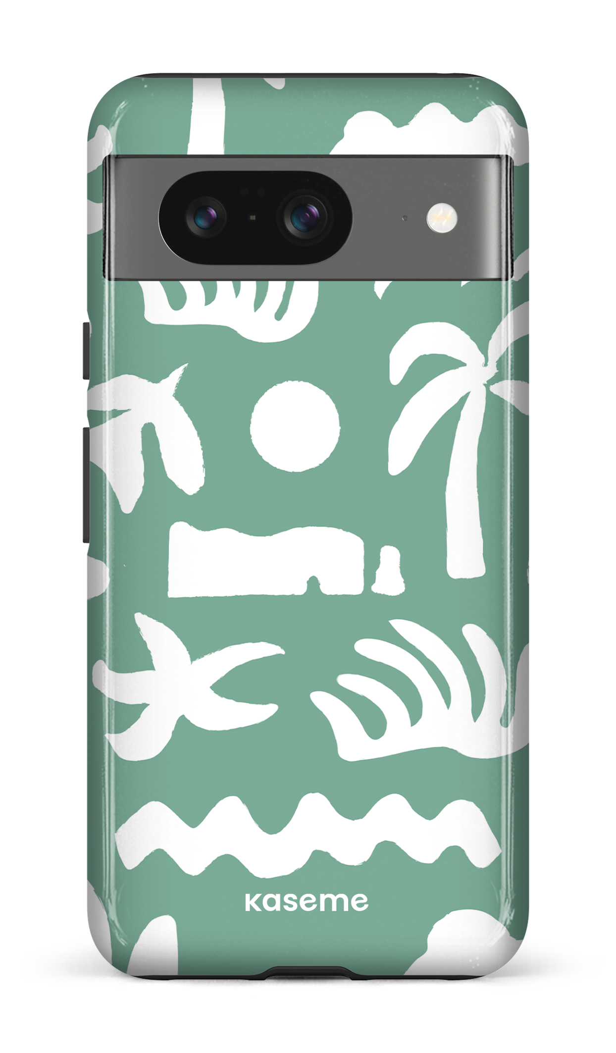 Coque Pixel 8, étui Tough Gloss, design KaseMotif Vert