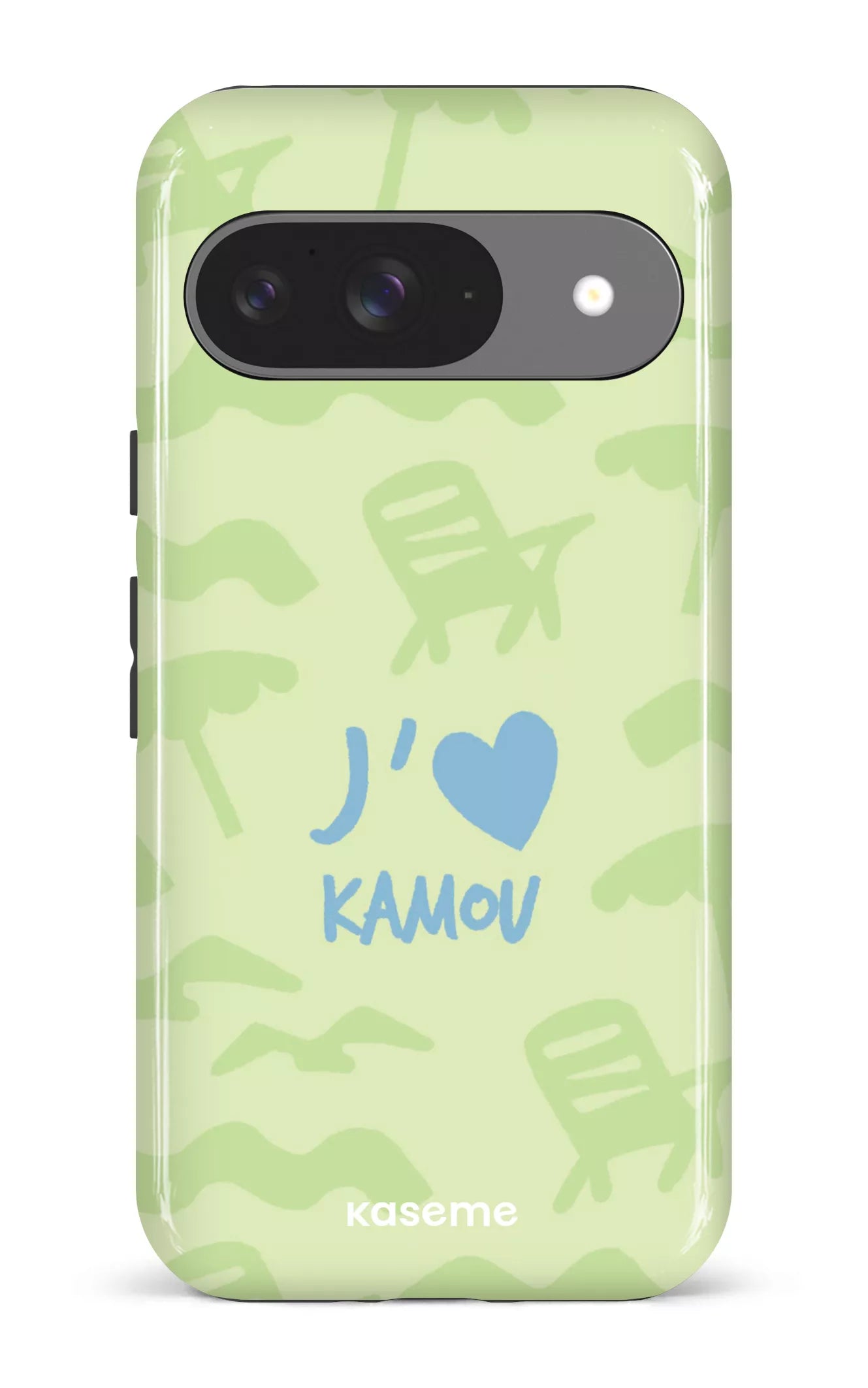 Coque Pixel 9, étui Impact Gloss, design J'aime Kamou