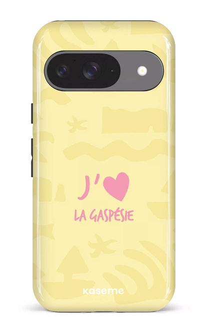 Coque Pixel 9, étui Impact Gloss, design J'aime la Gaspésie