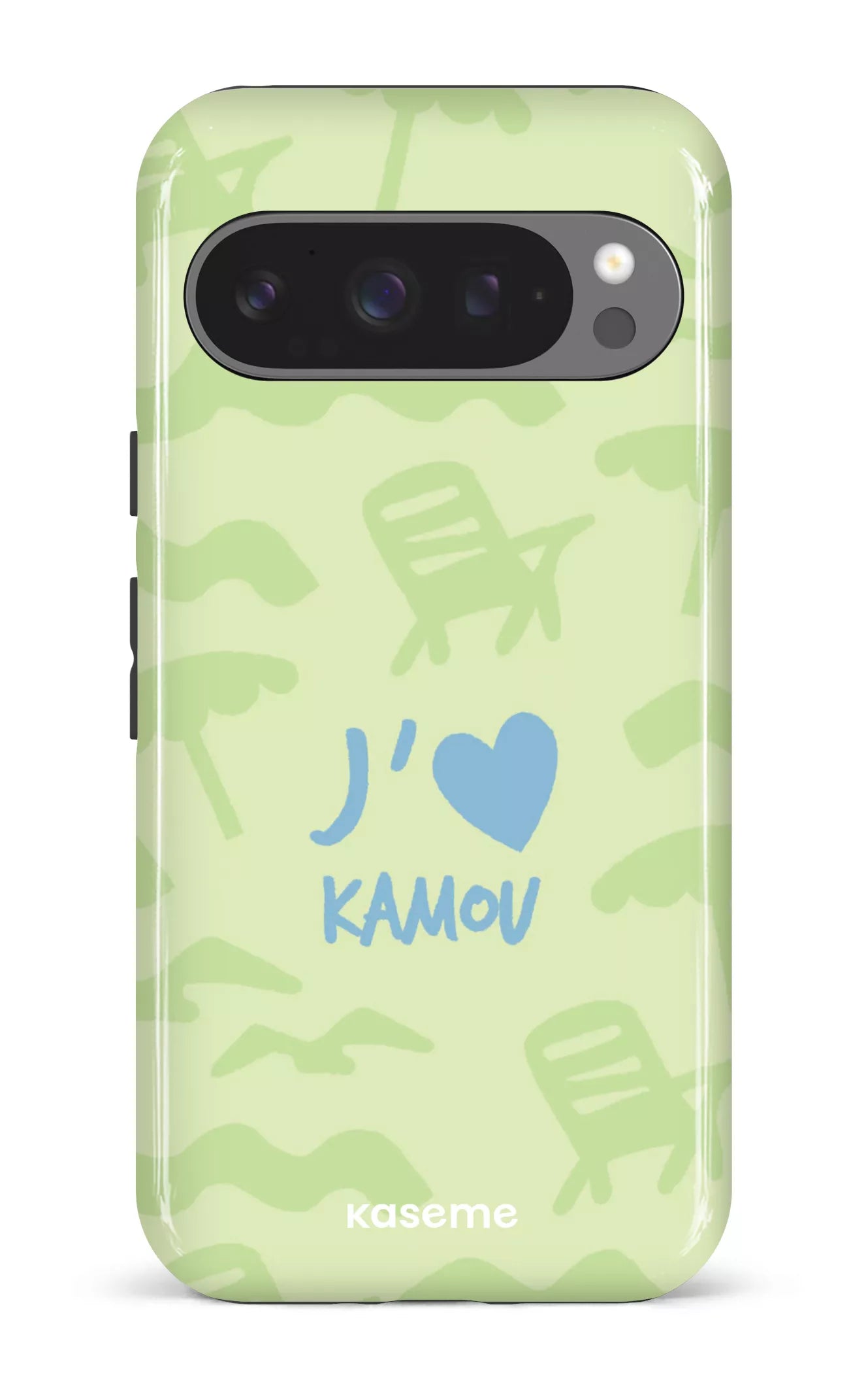 Coque Pixel 9 Pro, étui Impact Gloss, design J'aime Kamou