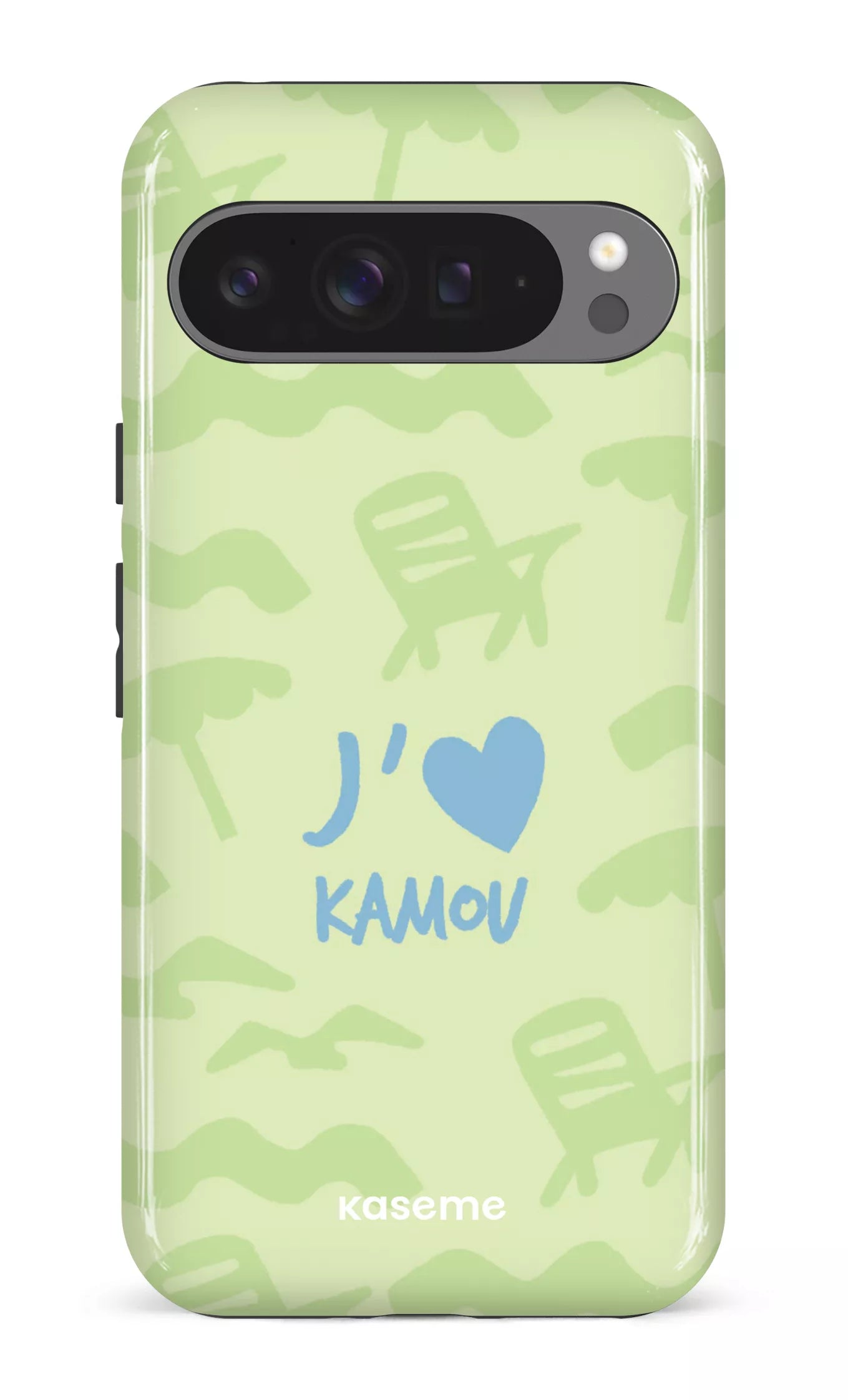 Coque Pixel 9 Pro, étui Impact Gloss, design J'aime Kamou